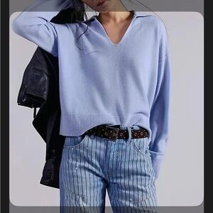 NWT Free People Eloura Cashmere Henley Sweater
